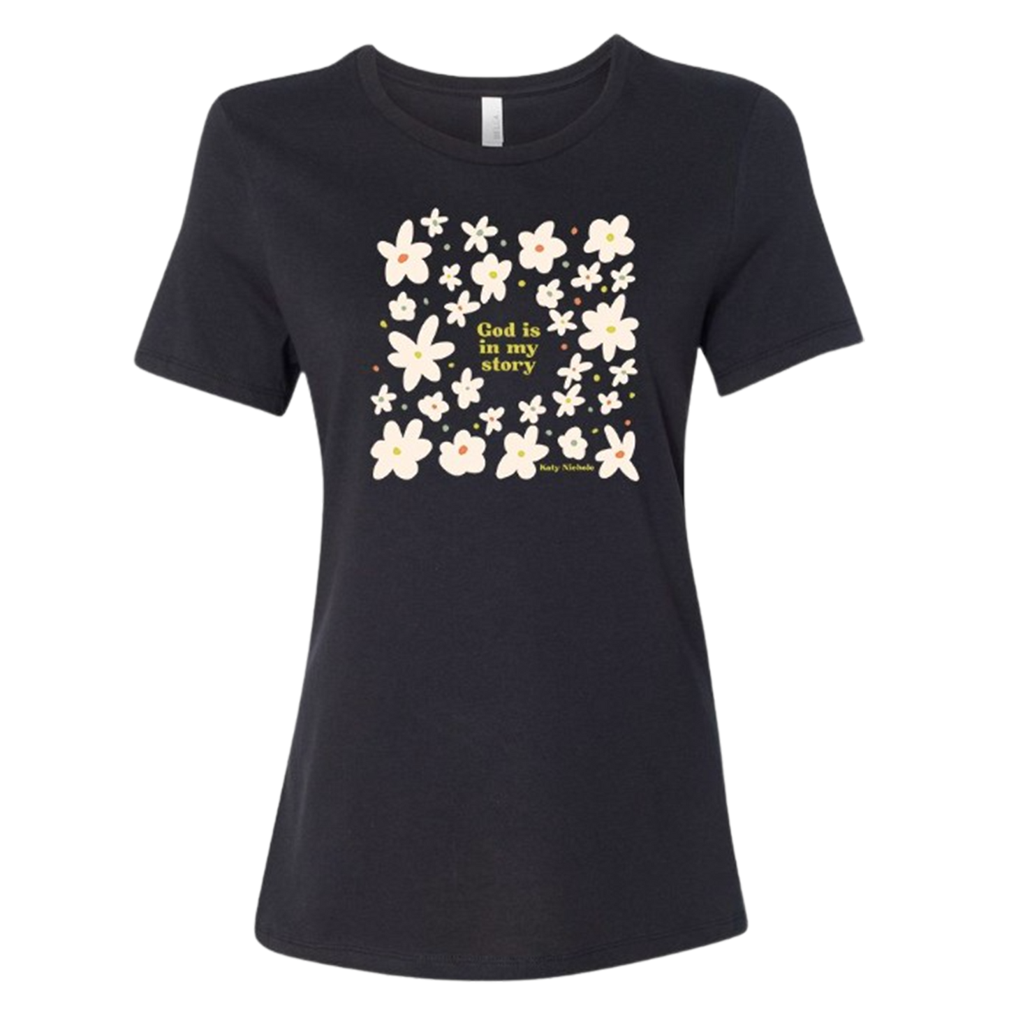 God Is In My Story Flower Women's Tee